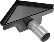 Mexen Flat-T M13 scurgere de podea triunghiulară 20 x 20 cm, negru - 1710320