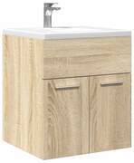 vidaXL Dulap chiuvetă baie, stejar sonoma 41x38,5x46 cm lemn prelucrat