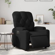 vidaXL Fotoliu rabatabil electric, negru, piele ecologică