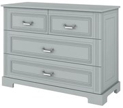Comoda eleganta Ines gri cu 4 sertare L120 cm