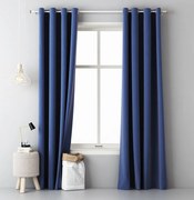 Draperie de lux culoarea albastru închis 140 x 280 cm