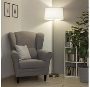 Brilagi - Lampă de podea LED CERIA 1xE27/40W/230V, Ø 45 cm, alb/crom mat