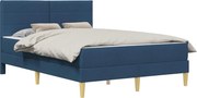vidaXL Cadru de pat albastru 140 x 190 cm Poliester