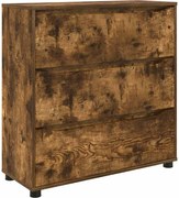 vidaXL Dulap de depozitare Stejar fumuriu 80 x 31 x 81 cm
