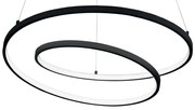 Lustra LED suspendata design modern circular OZ SP D80 ON-OFF NERO