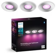 SET 3x corp de iluminat LED RGBW dimabil pentru baie Philips Hue XAMENTO 1xGU10/4,2W/230V IP44