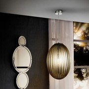 Pendul design modern decorativ Ovila 30cm fumuriu