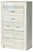 Comodă Indie 06 (cu iluminat LED) (craft alb). 1057768