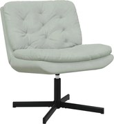 vidaXL Scaun Relaxant Rotativ Gri deschis 63 x 75 x 76 cm Catifea