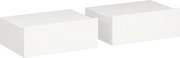 HOMCOM Set de 2 Noptiere Suspendate pentru Dormitor cu Sertar, 40x30x15 cm, Alb | Aosom Romania