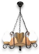 Lustră pe lanț Brilagi QUEEN 3xE14/40W/230V fag