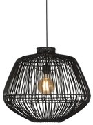 Lustra suspendata eco din ratan Madagascar, negru