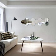 Autocolante de tip oglindă pentru perete 12 buc. 20x17 cm Hexagonal – Ambiance