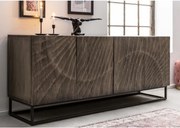 Comoda din lemn de mango Scorpion 177cm, gri