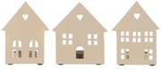 IB Laursen Suport pentru lumanari de ceai TEALIGHT HOUSE FACADE, crem