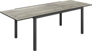 Outsunny Masă de Grădină Extensibilă de 160-240 cm pentru 6-8 Persoane Rectangulară din Oțel și Aluminiu, Efect Lemn | Aosom Romania