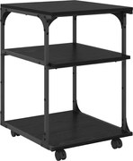 vidaXL Suport pentru imprimantă Stejar Negru 43 x 48 x 64 cm