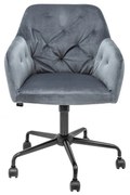 Scaun de birou elegant Dutch Comfort, catifea gri A-39350 VC