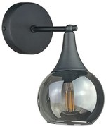 Aplică STAR 1xE27/60W/230V negru/negru fumuriu