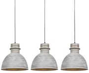 Set de 3 lămpi suspendate rustice gri - Dory
