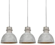 Set de 3 lămpi suspendate rustice gri - Dory