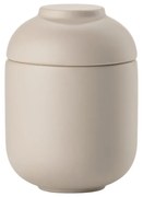 Organizator de baie bej, pentru dischete demachiante, din gresie ceramică Sensu – Zone
