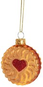 Ornament de Crăciun lucrat manual din sticlă ø 4 cm Jam Biscuit – Sass & Belle
