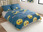Lenjerie de pat din microfibra FUNNY EMOJI gri Dimensiune lenjerie de pat: 70 x 90 cm | 140 x 220 cm
