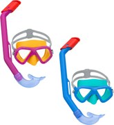 Ochelari de Scufundare cu Tub pentru Copii Bestway Albastru Fucsia (1 Unități)