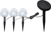 vidaXL Lămpi solare grădină cu LED, 3 buc., țăruși & panouri solare