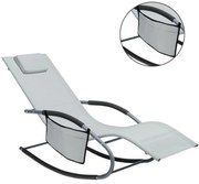 Scaun balansoar de grădină 148 x 63 x 87 cm, grideschis