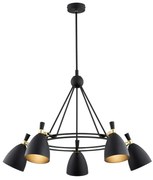 Lustra cu 5 spoturi design modern CHARLOTTE negru