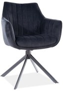 Scaun Azalia velvet negru Blu19
