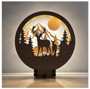 Li-Go 23592/DUB2 - Decorațiune LED de masă reglabilă, 12W, 230V, 20 x 22 cm, stejar