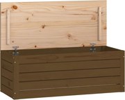 vidaXL Cutie de depozitare, maro miere, 89x36,5x33 cm lemn masiv pin