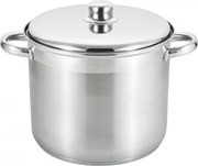 La mâna a doua: Oala adanca cu capac inox Rosberg R51211B22S, 22 cm, 7,2 l, Baza multistrat, Inductie, Otel inoxidabil