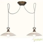 Lustra rustica cu 2 pendule, fabricata manual Tabia 212.10.OV