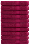 vidaXL Prosoape premium SOLUND 10buc roșu bordo 100x200cm 600gsm