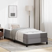 vidaXL Pat cu saltea Gri 80 x 200 cm Piele artificială
