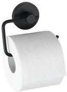 WENKO 24738100 - Suport pentru hârtie igienică VACUUM-LOC, rotund, negru, 13,5 x 10,5 cm