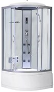Cabină de duș cu hidromasaj Mila albă 90x90x215 cm