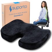 Perna Ortopedica Sezut Coccis pentru orice Scaun din Spuma cu Memorie, Fermitate Extra