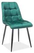 Scaun Chic velvet verde/negru Blu78