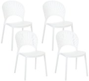 Set 4 buc scaune de sufragerie Ostza (alb). 1081823