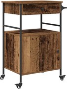 vidaXL Troler de Bucătărie Lemn vechi 56 x 43 x 89,5 cm Lemn compozit