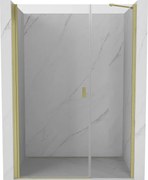 Mexen Mist-B ușă de duș batantă 115 cm, transparentă, auriu periat - 8A2-115-001-55-00