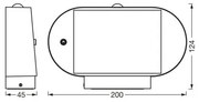 Ledvance ENDURA STYLE LED 4W 3,7V IP44 lampă solară de perete cu senzor
