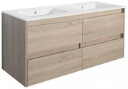 Mobilier de baie Porto 120 inferior cu lavoar în culoarea stejarului Sonoma