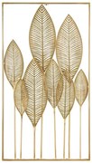 Decoratiune de perete aurie din metal, 52,5 x 2 x 95 cm, Adhira