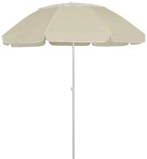 vidaXL Umbrelă de soare de plajă, galben nisipiu, 300 cm